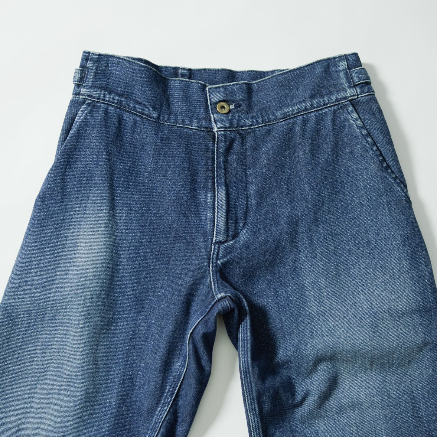 【60】ジャッカンワイドパンツ(ユーズド加工) (ウエスト39cm)