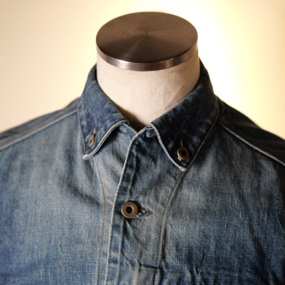 [042] Taicho Denim Jacket (Distressed) (Size S, Shoulder Width 45cm)