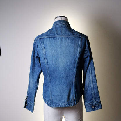 [042] Taicho Denim Jacket (Distressed) (Size S, Shoulder Width 45cm)