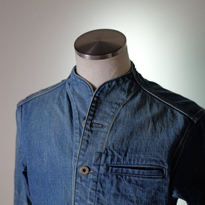 [045] Dangling denim jacket (distressed finish) (size S, shoulder width 44cm)