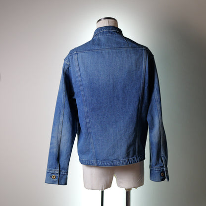 [046] Taicho Denim Jacket (Distressed) (Special Size, Shoulder Width 48cm, Antique Gold Buttons)