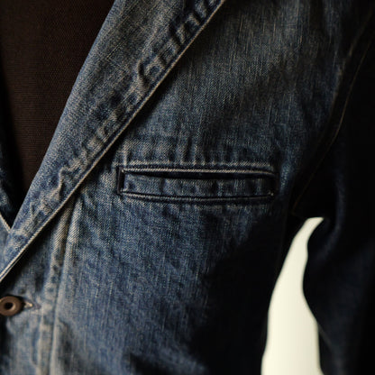 [048] Sensei Denim Jacket (Distressed) (Size L, Shoulder Width 49cm)