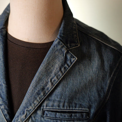 [048] Sensei Denim Jacket (Distressed) (Size L, Shoulder Width 49cm)
