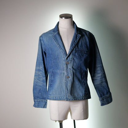 [051] Sensei Denim Jacket (Distressed) (Shoulder width 47cm, with side pockets)