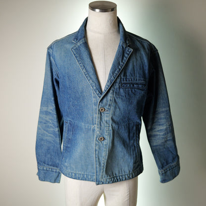 [051] Sensei Denim Jacket (Distressed) (Shoulder width 47cm, with side pockets)