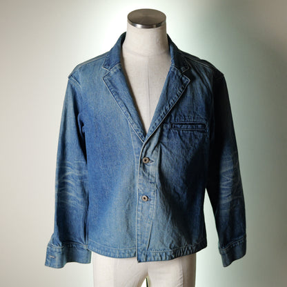[054] Sensei Denim Jacket (Distressed) (Shoulder width 48cm, Larger Chest)