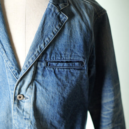 [054] Sensei Denim Jacket (Distressed) (Shoulder width 48cm, Larger Chest)