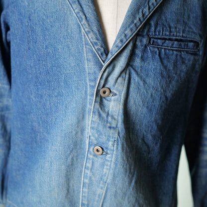 [054] Sensei Denim Jacket (Distressed) (Shoulder width 48cm, Larger Chest)
