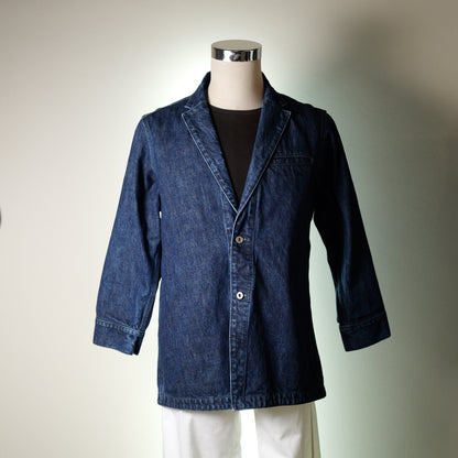 [057] Sensei Denim Jacket (Distressed) (Shoulder width 47cm, Longer Length, Darker Color)