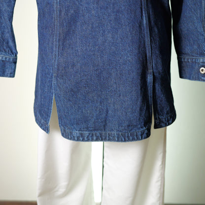 [057] Sensei Denim Jacket (Distressed) (Shoulder width 47cm, Longer Length, Darker Color)