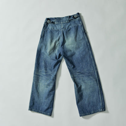 [62] Jacquard Wide Pants (Distressed) (Waist 39cm, Length is 2cm shorter than size M)